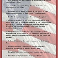 Missing Man/ Fallen Soldier table