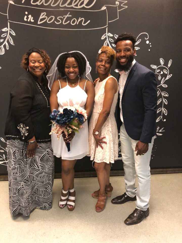 City Hall Photo with my mom and mom-in-law and amazing hubby :)
