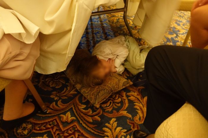 Our ring bearer fell asleep 
