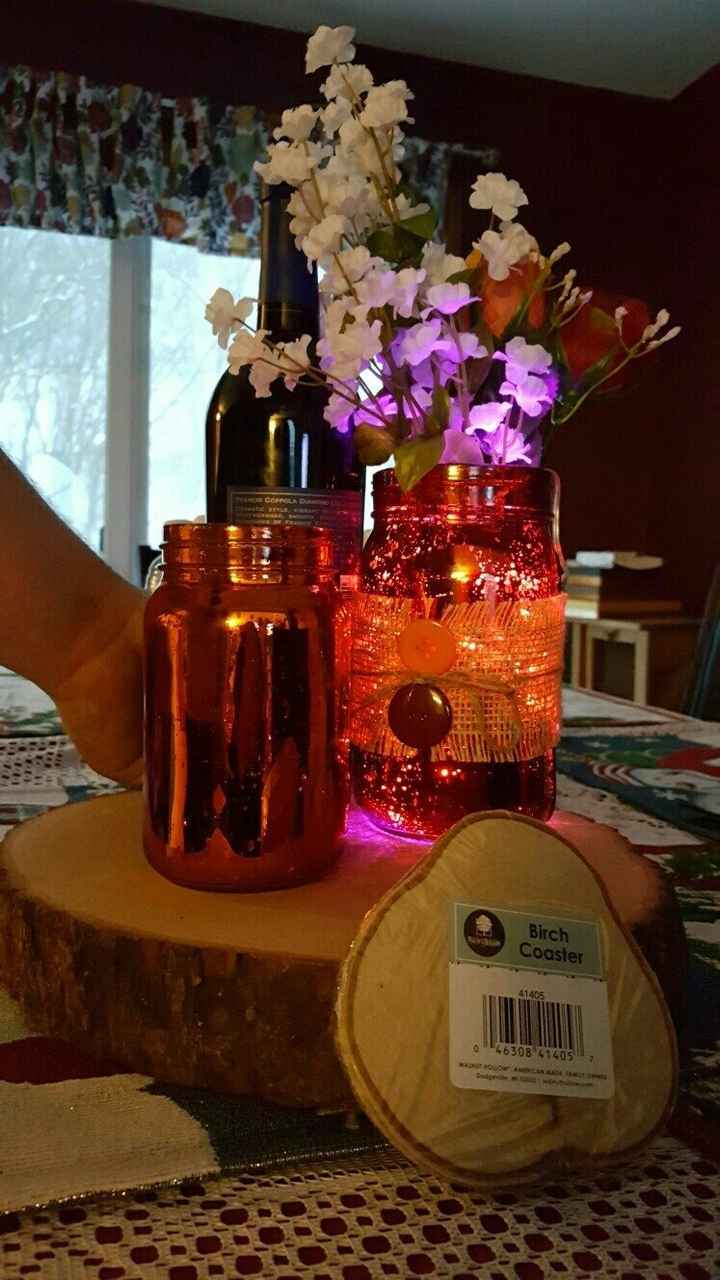 The start of our centerpieces. Thoughts?!?