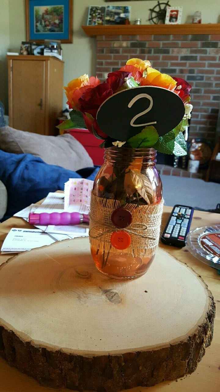 My first attempt at DIY Centerpieces!  What do you think??