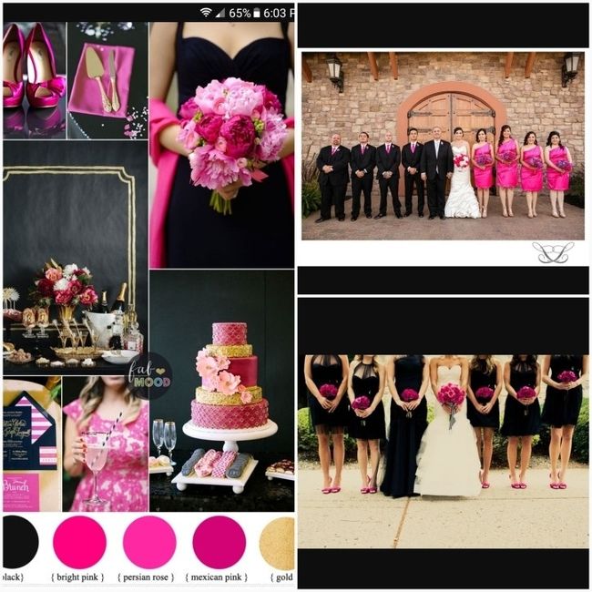 Hot pink n black wedding ?