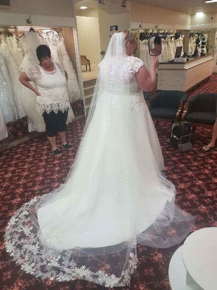 Does your wedding dress have lace, beading, or both? - 1