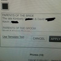 Wording for deceased on programs