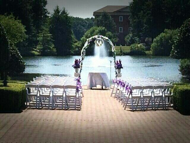 Outside ceremony decorations