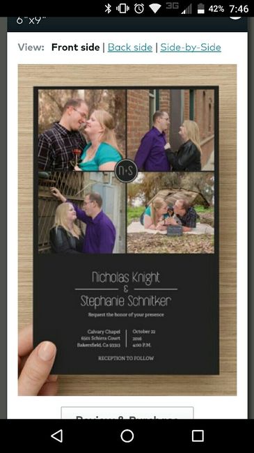 Got our invitations!!!!
