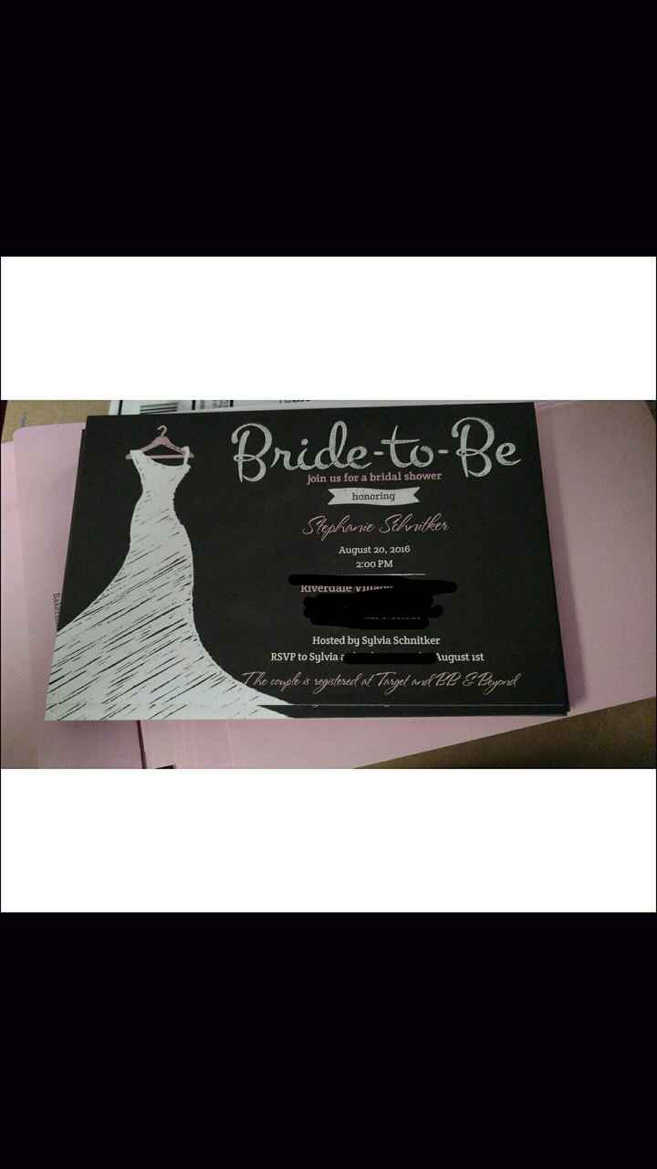 Bridal shower invitations