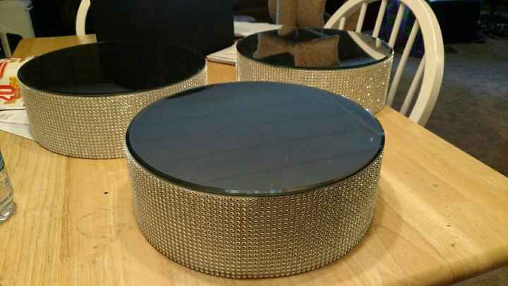 Got my diy cake stands done!!