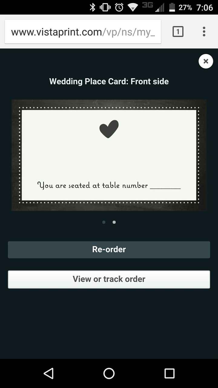 Escort cards