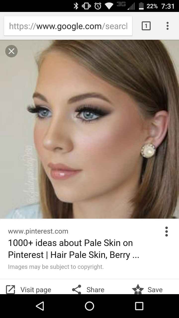 Show me 1 hair and 1 makeup inspiration you have for your wedding day!