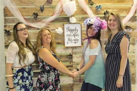 My Aunt wanted to see the sign in the picture so when we stepped apart it looked like my cousin and 