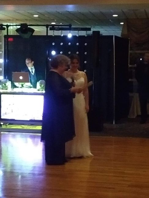 My mom and I during her speech before our dance!