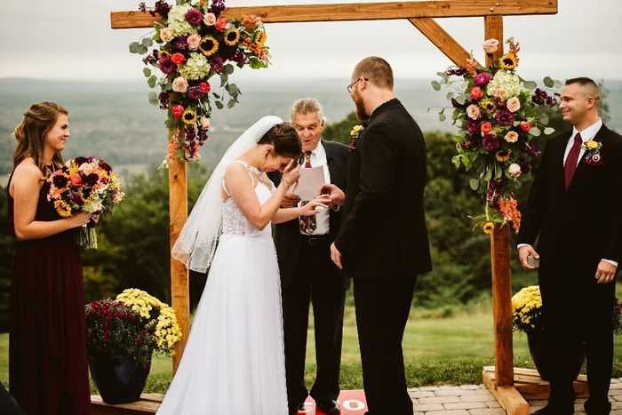 He had trouble putting on my ring! 