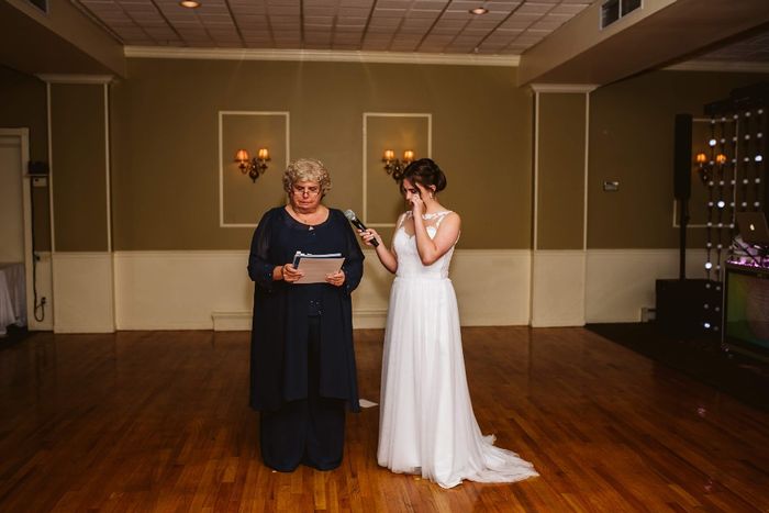 My mom during her speech making me cry!