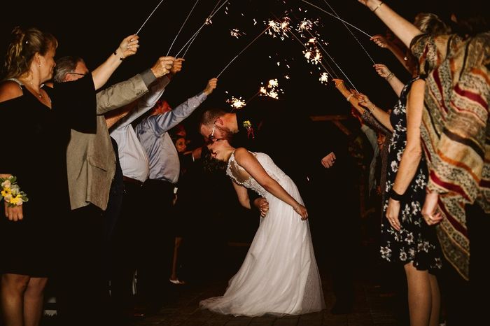 Sparkler exit! 