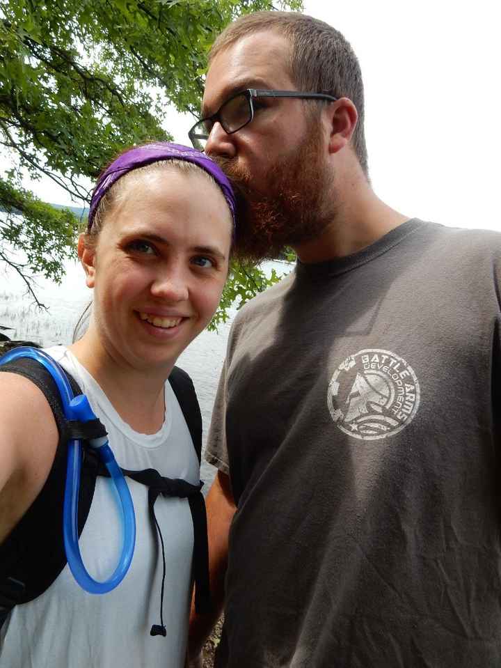 Another one of us on a hike! This really shows our height difference! It is so easy to get a sweet k