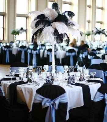 Feather Centerpieces.
