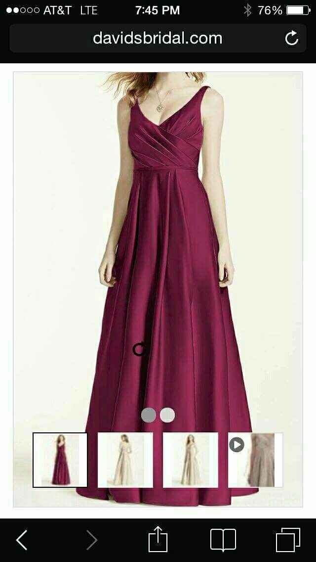 David's bridal burgundy bridesmaid on sale dresses