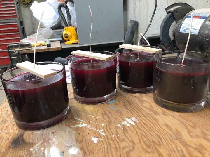 Homemade candles