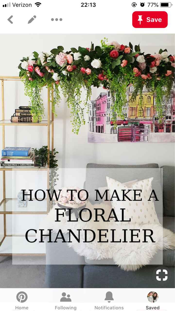 Greenery/floral Chandelier? - 3