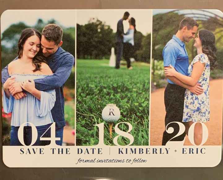 How many pictures did you use on your Save the Dates? - 1