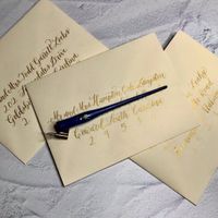 My calligraphed wedding invitations! 