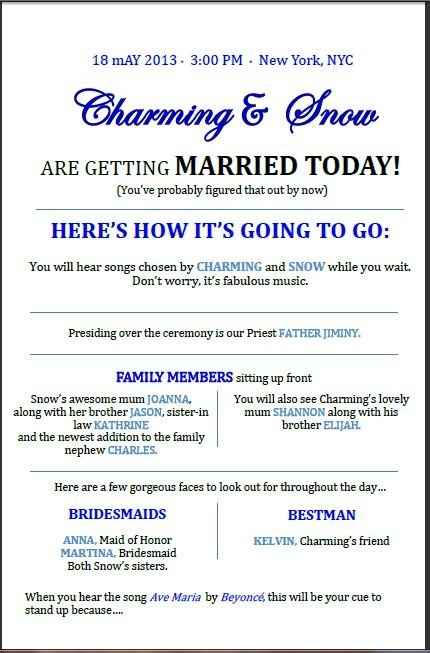 DIY Order of Service