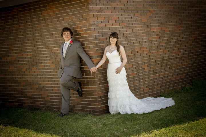 It's a rainy day here on the East Coast, I'm in need of sunshine.  So show me your wedding dress