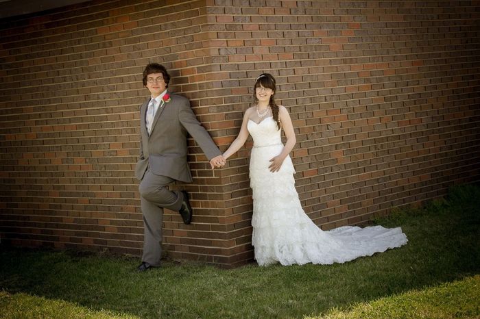 It's a rainy day here on the East Coast, I'm in need of sunshine.  So show me your wedding dress