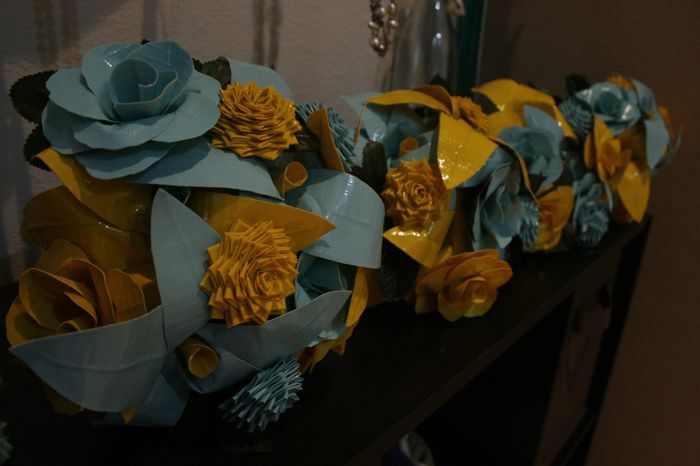 Duck tape flowers