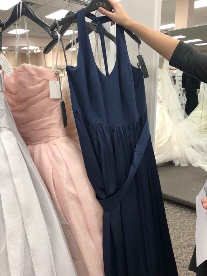 Marine Blue Bridesmaid Dresses - 1