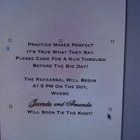 Rehearsal Invitations!!