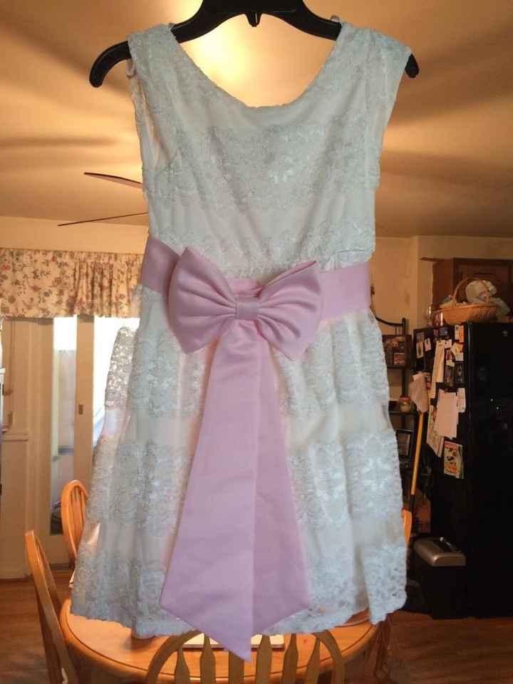 Flower girl sash and bow!