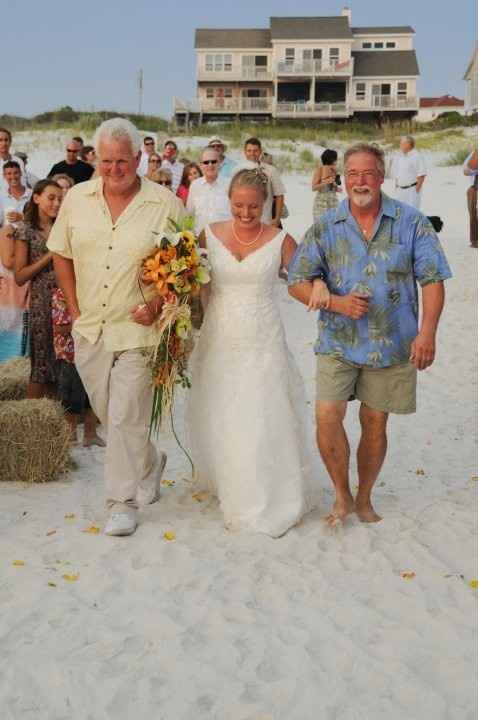 2 people walking you down the aisle