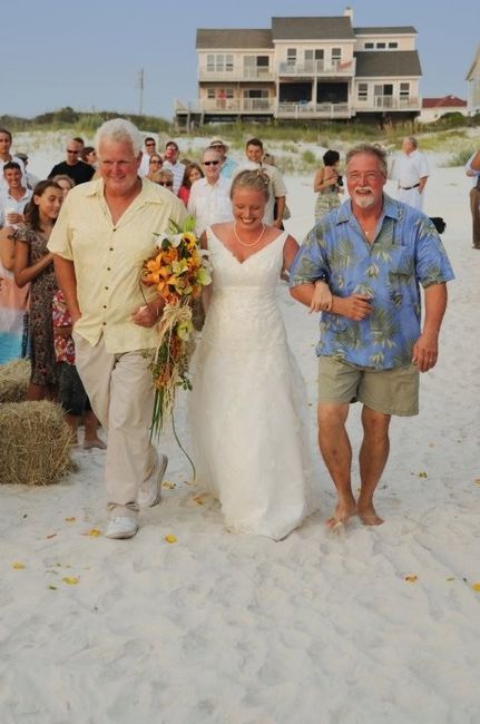 2 people walking you down the aisle