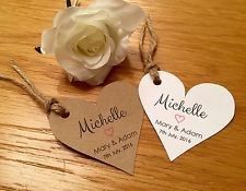 gold hearts for name places/napkin holders