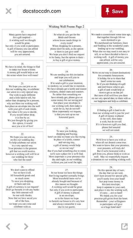 How to ask for money instead of wedding gifts