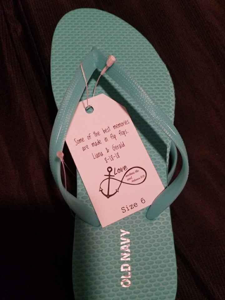 Beach wedding...flip flops😊