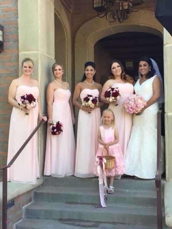 Bridesmaids of different sizes