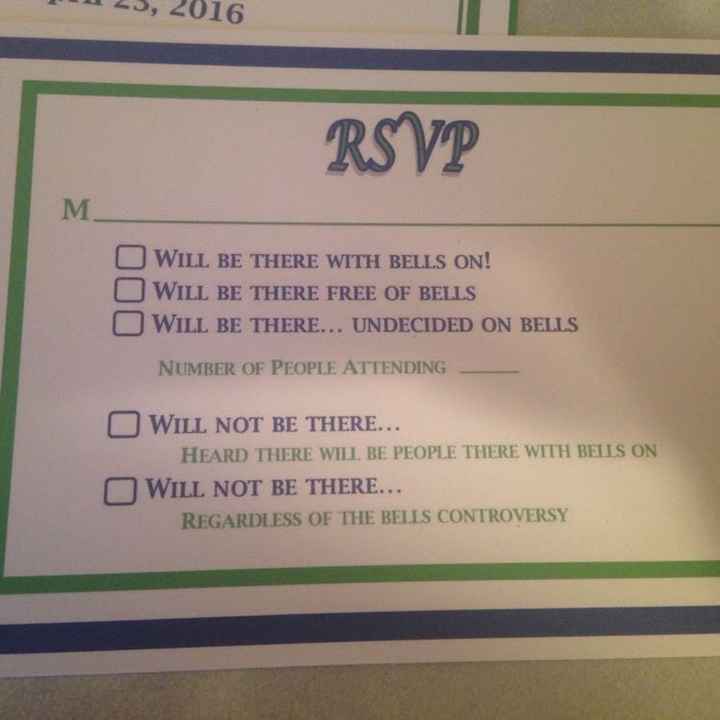 What kind of rsvp card is this?