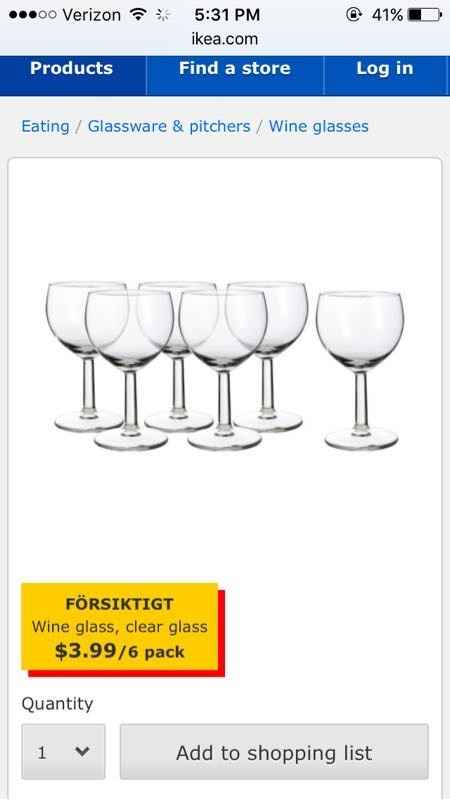 Wine glasses