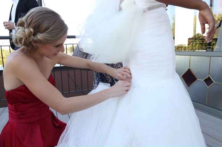 Help! How do I add a bustle to this dress!!!!