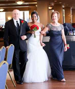 My mom is walking me down the aisle