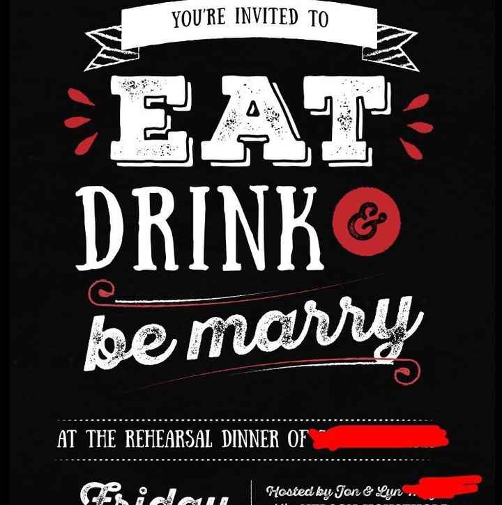 Rehearsal dinner wording to include all families