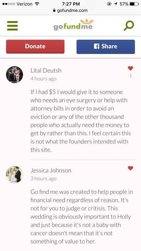 Check out this wedding gofundme page - WTF Wednesday is right!