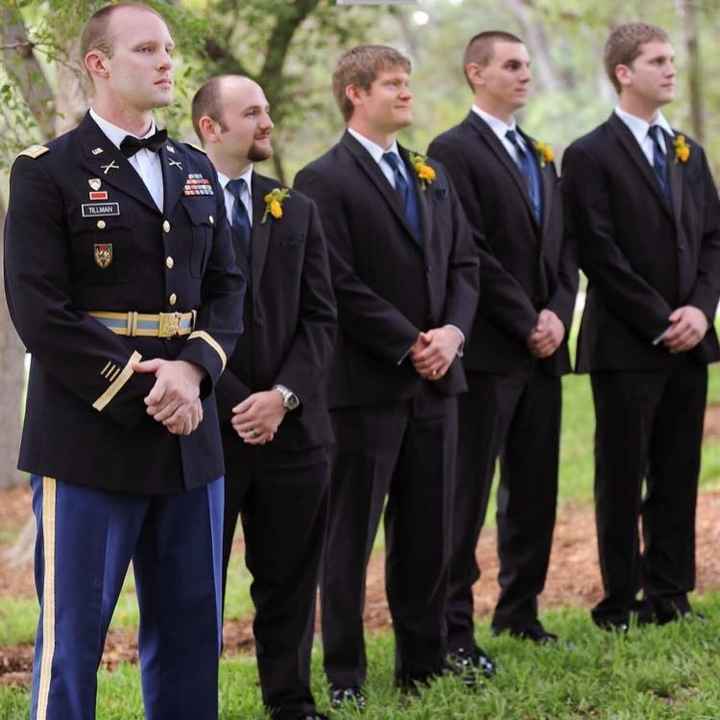 Matching the groomsmen to my FH dress blues!