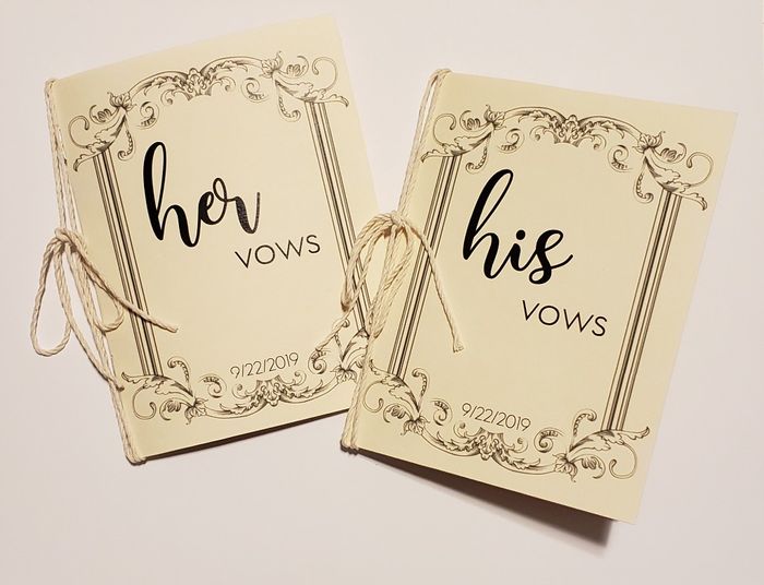What are you putting your vows on? 2