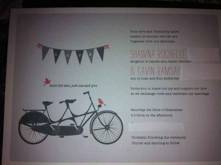 Our invitations are in!! *pics
