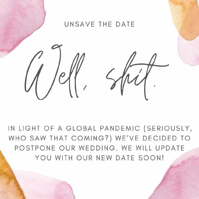 Not so depressing postponement announcements. 1