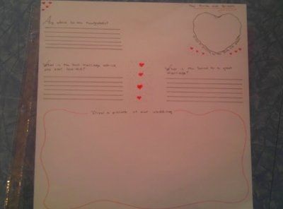 1st page done of the DIY guestbook
